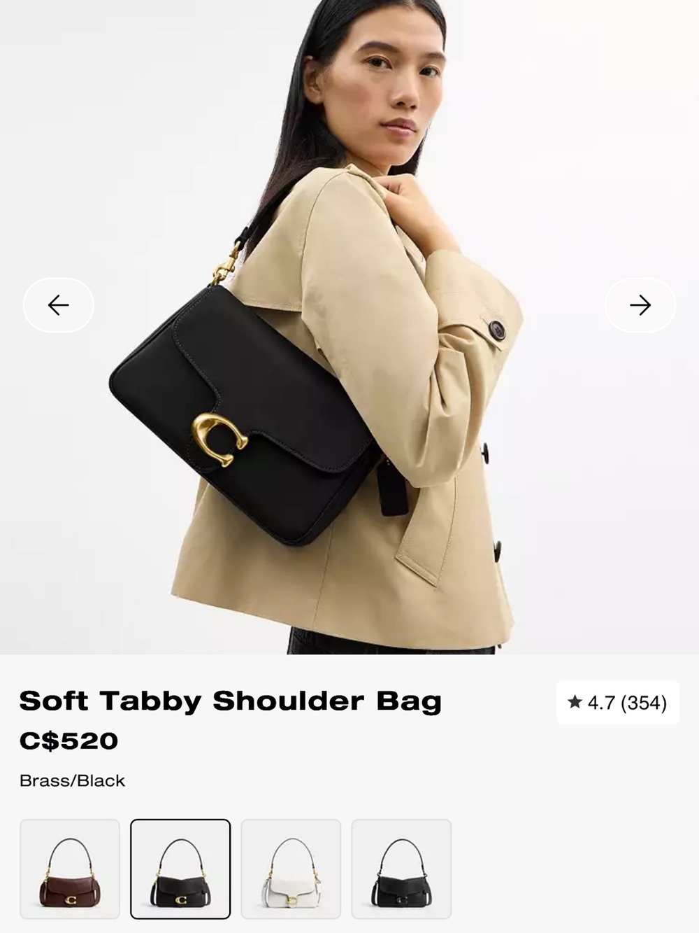 COACH SOFT TABBY SHOULDER BAG - Picture 4 of 6